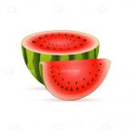 Half Watermelon and Slice